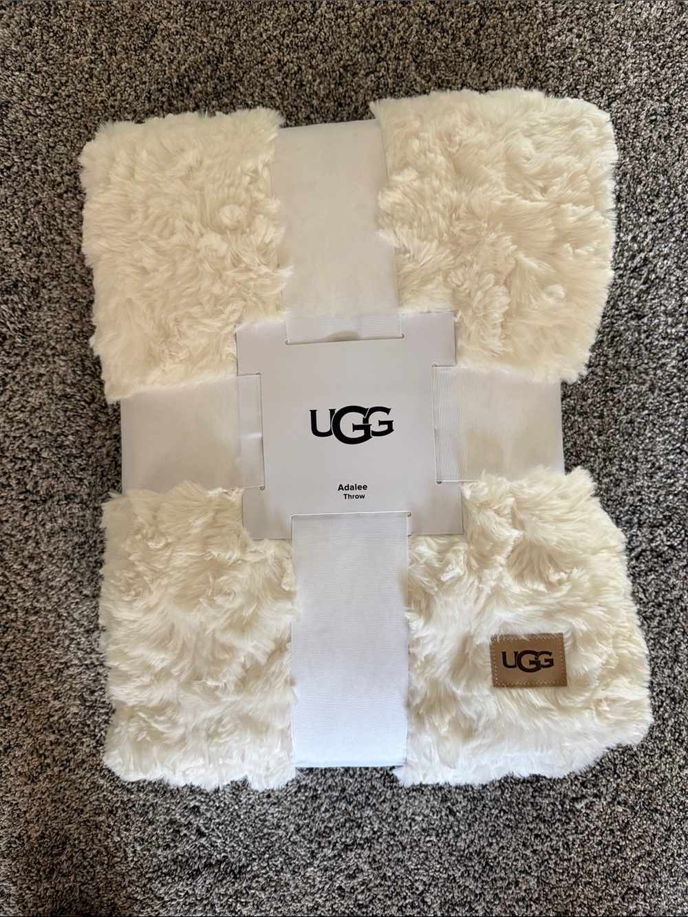 UGG Cream Plush Adalee Throw Blanket